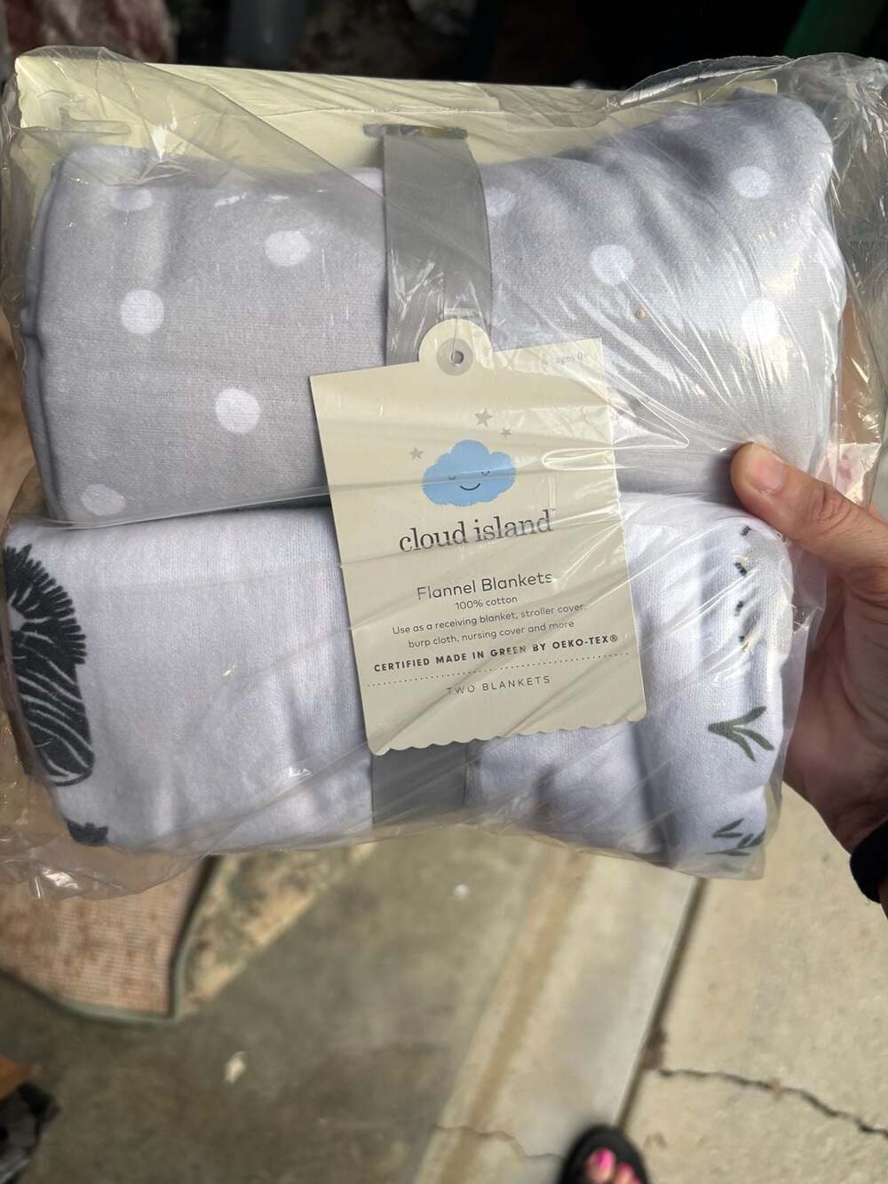Cloud Island Flannel Blankets Two By Two Animals 2-Pack